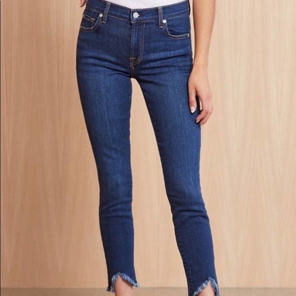 7 For All Mankind The High Waist Ankle Skinny Jean - Picture 1 of 8